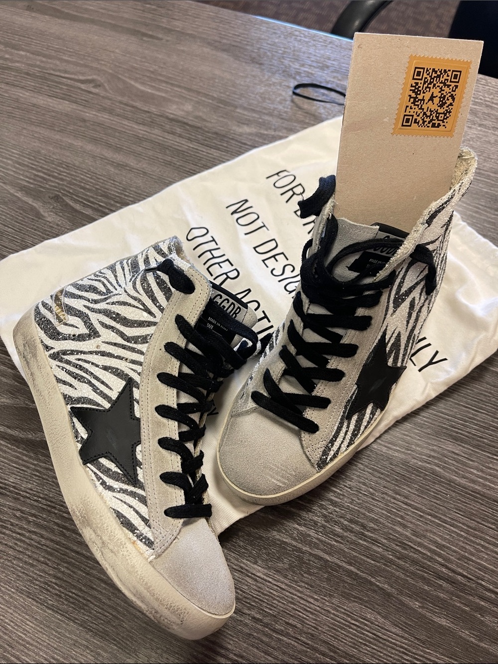 Golden goose Francy zebra animal print 36